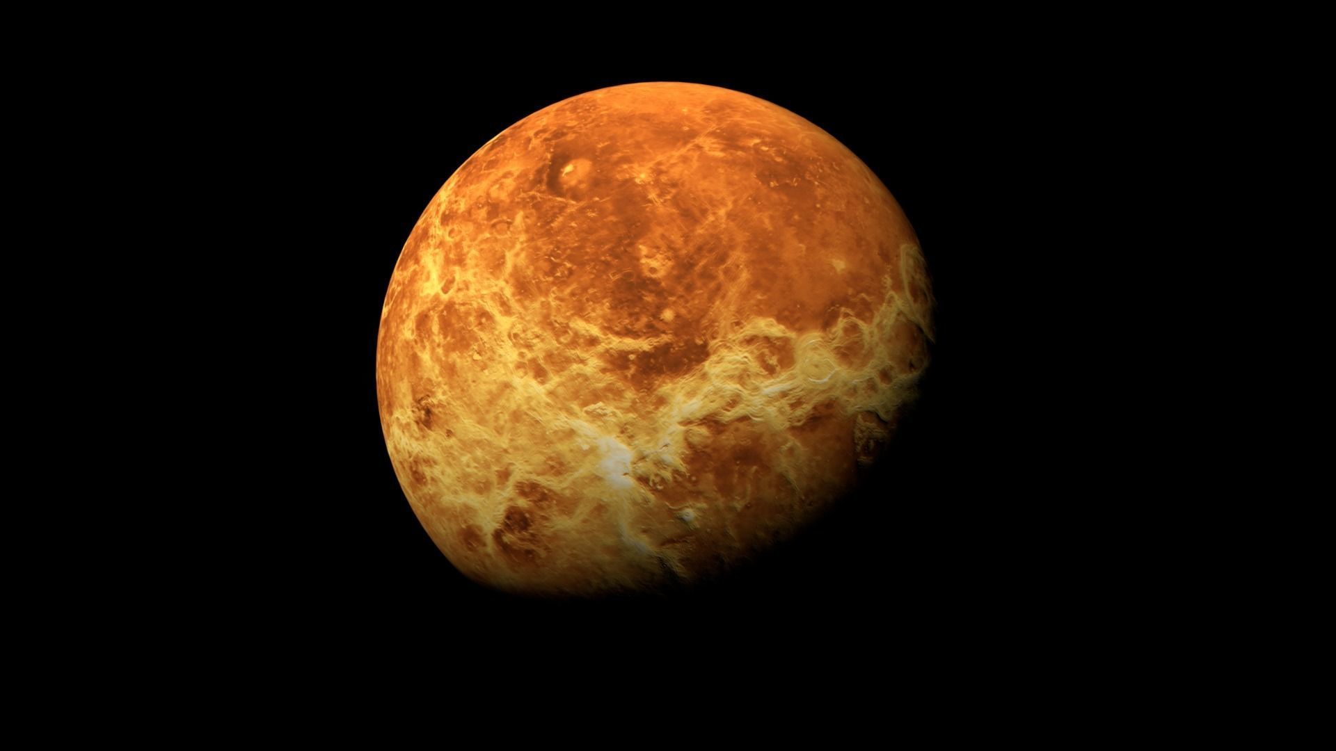 Realistic planet Venus Low-poly 3D model_2