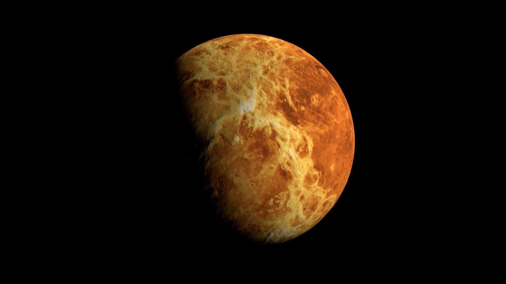 Realistic planet Venus Low-poly 3D model_6