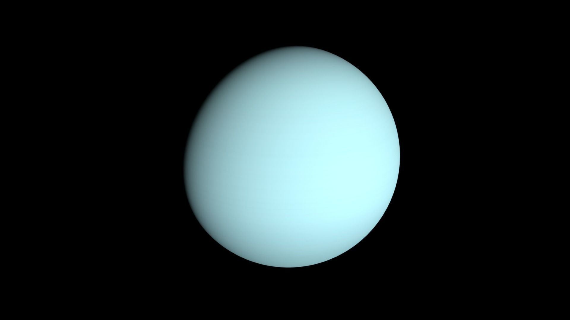 Realistic planet Uranus Low-poly 3D model_1