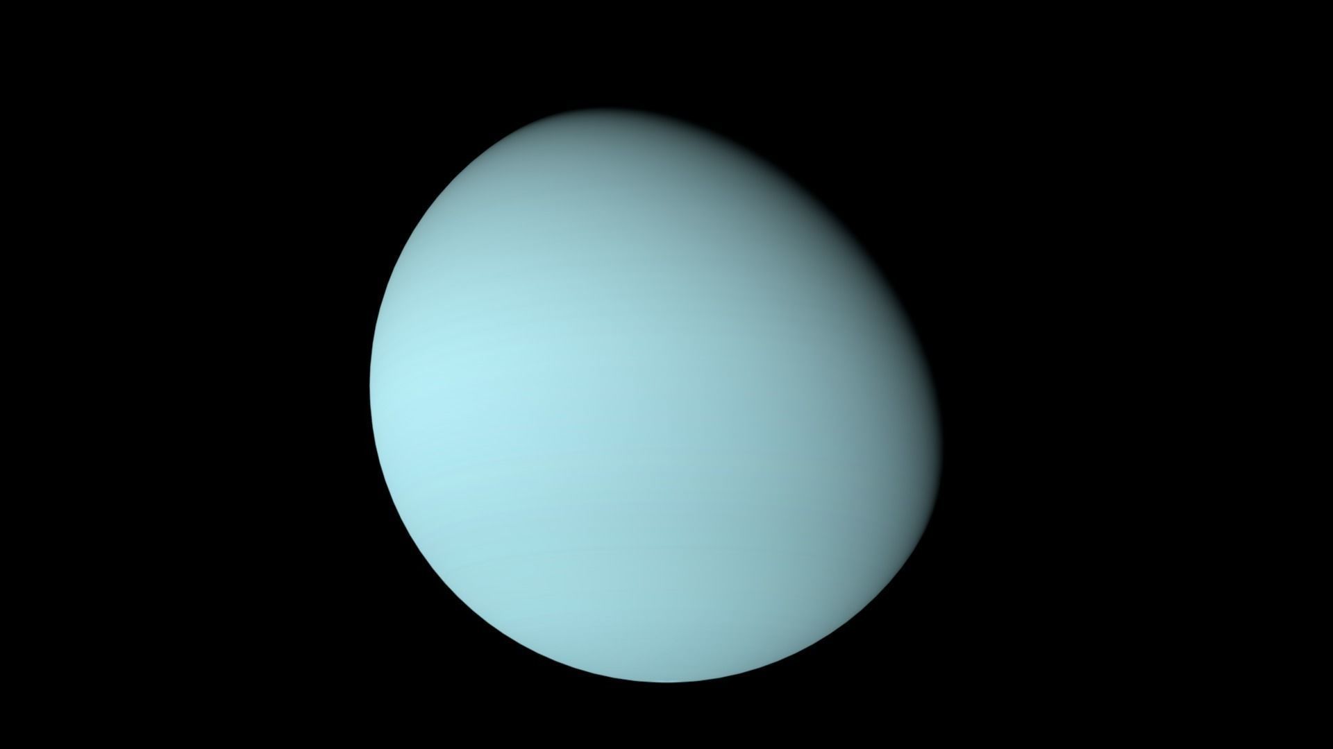 Realistic planet Uranus Low-poly 3D model_3