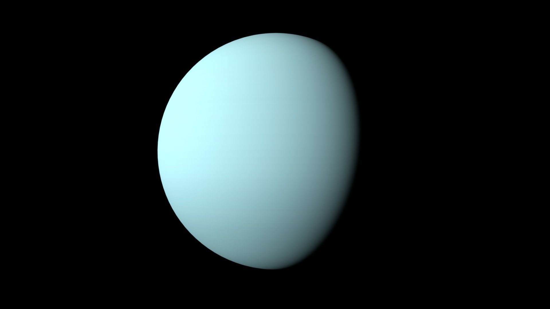 Realistic planet Uranus Low-poly 3D model_5