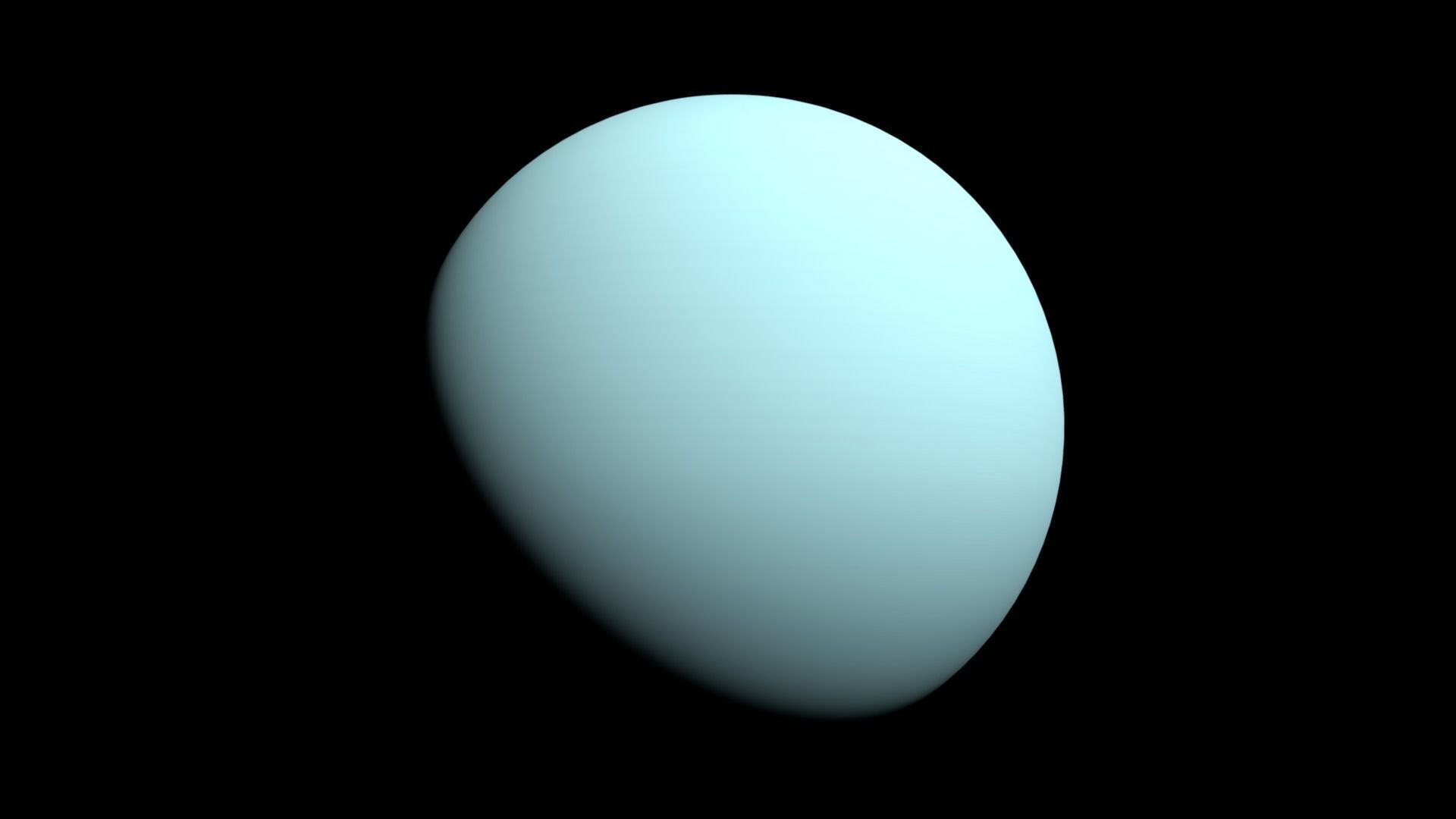 Realistic planet Uranus Low-poly 3D model_2