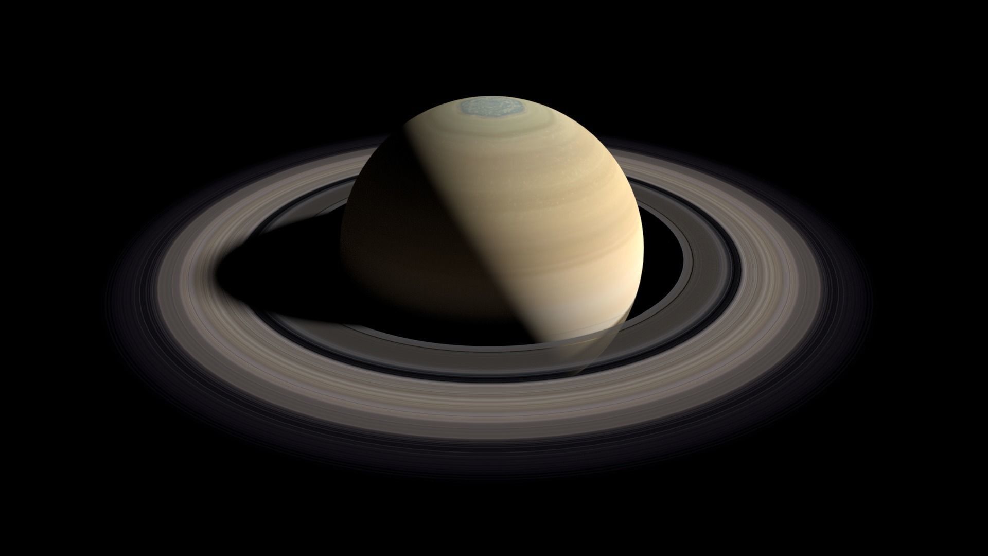 Realistic planet saturn Low-poly 3D model_5