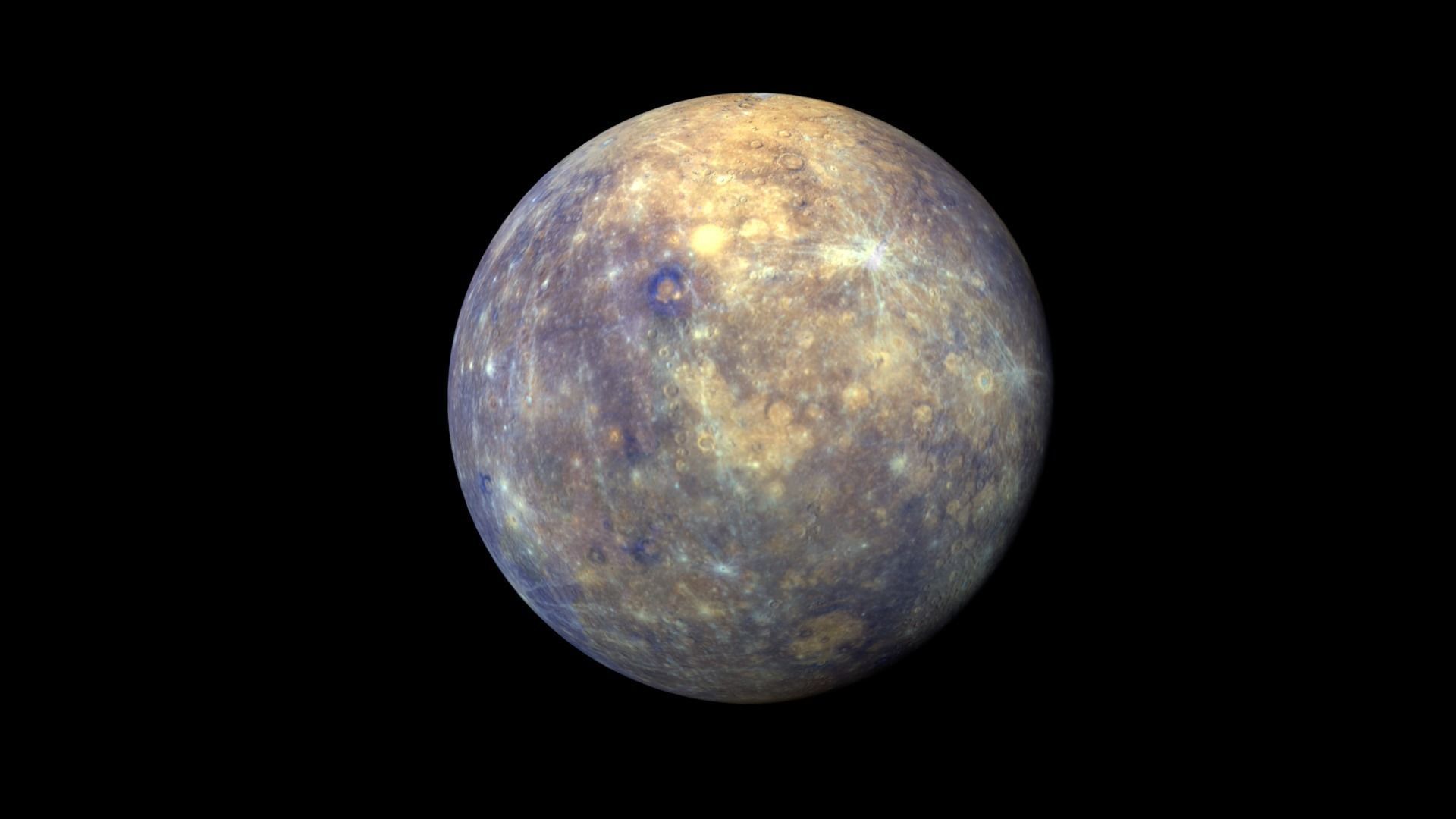 Realistic planet Mercury Low-poly 3D model_2