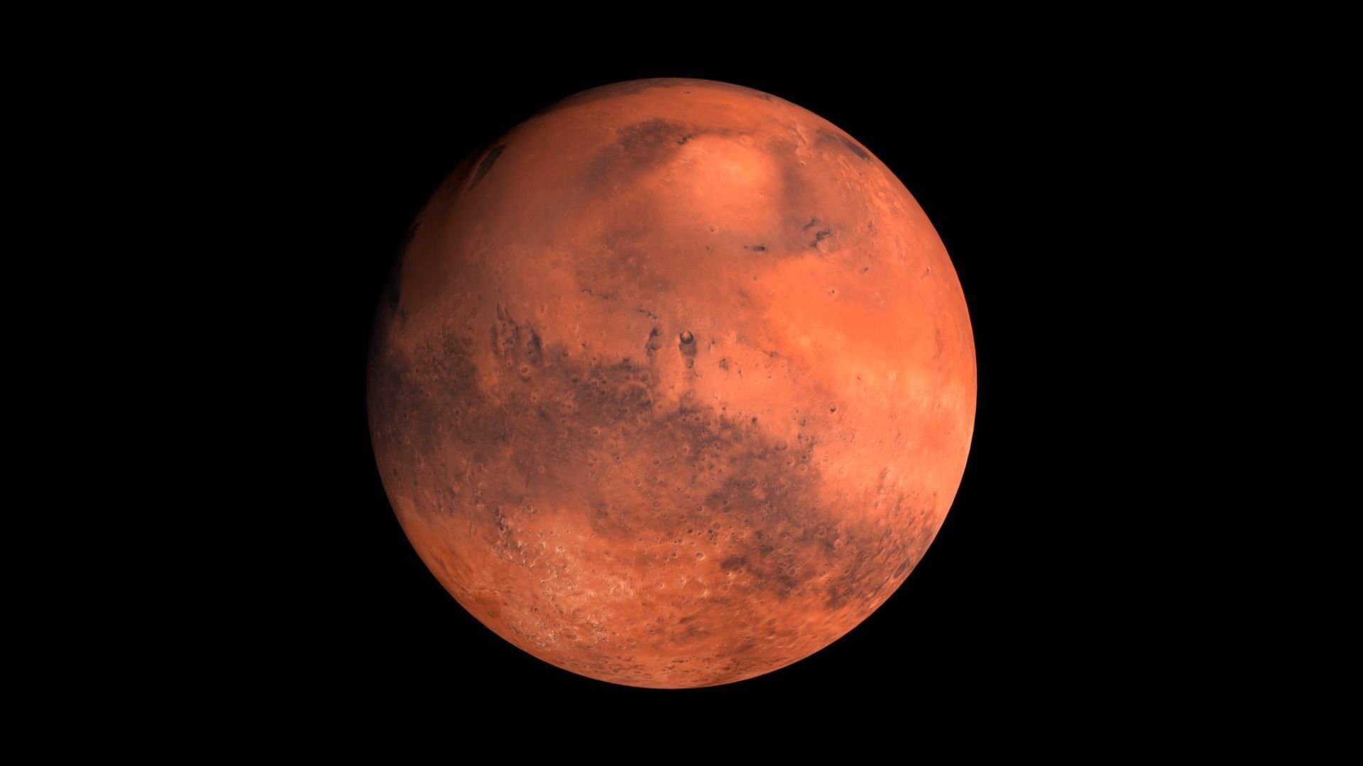 Realistic planet mars Low-poly 3D model_1