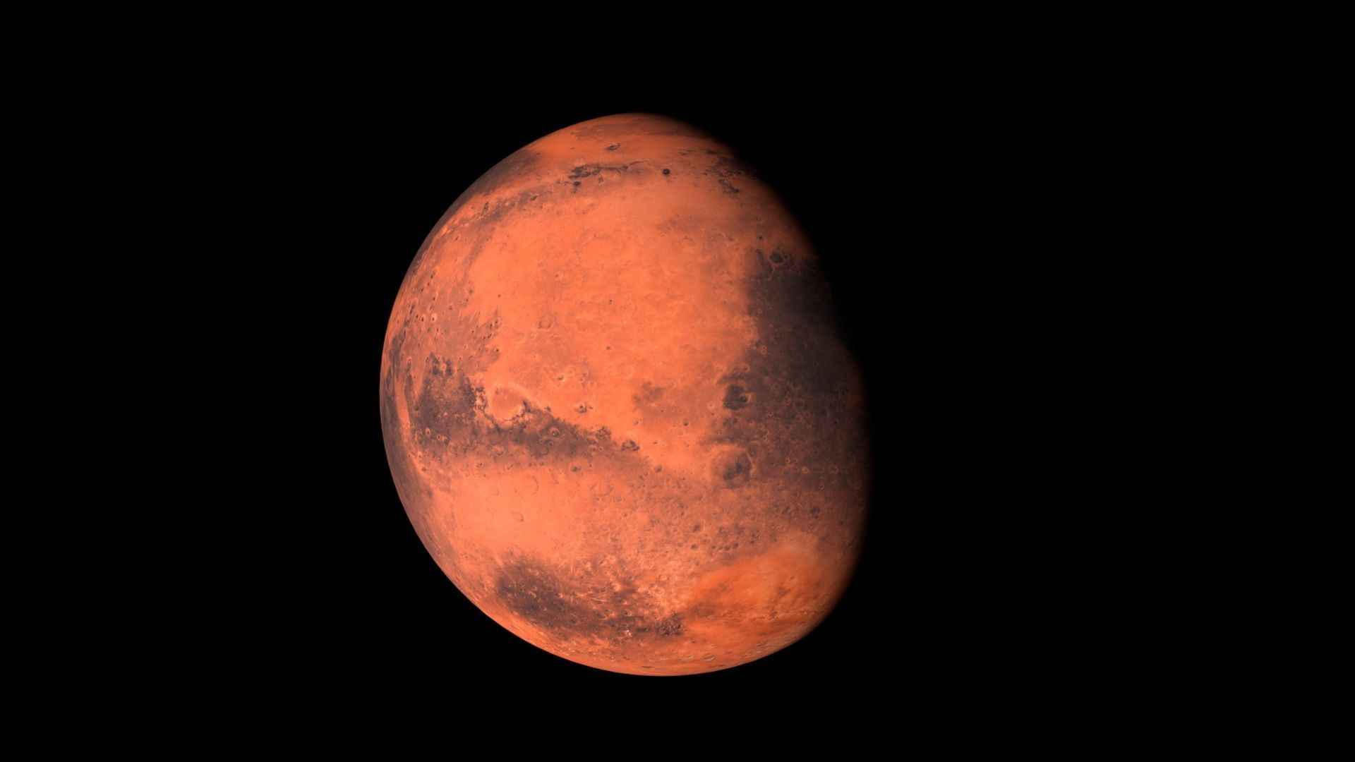 Realistic planet mars Low-poly 3D model_2