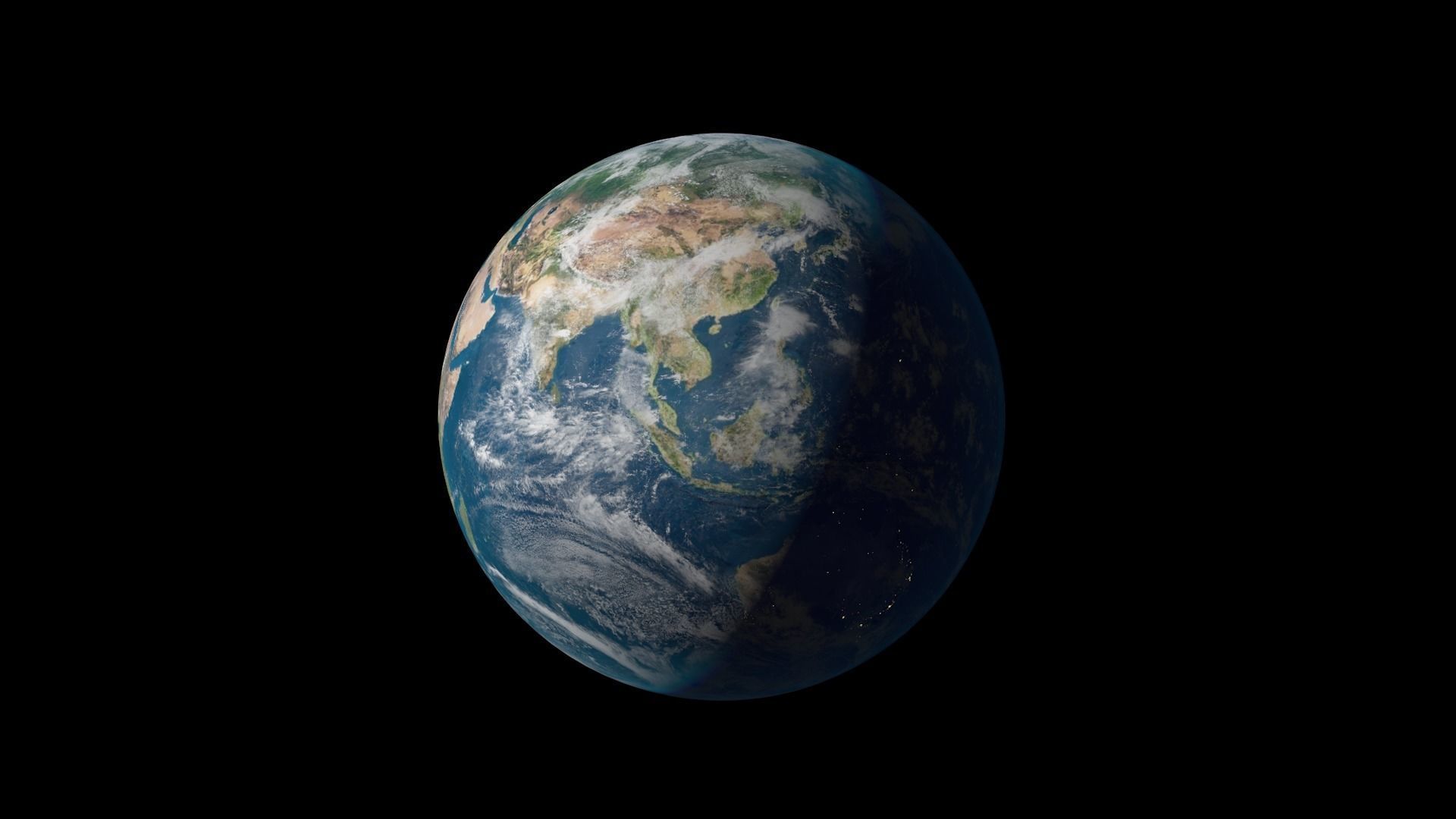 Realistic planet Earth Low-poly 3D model_5