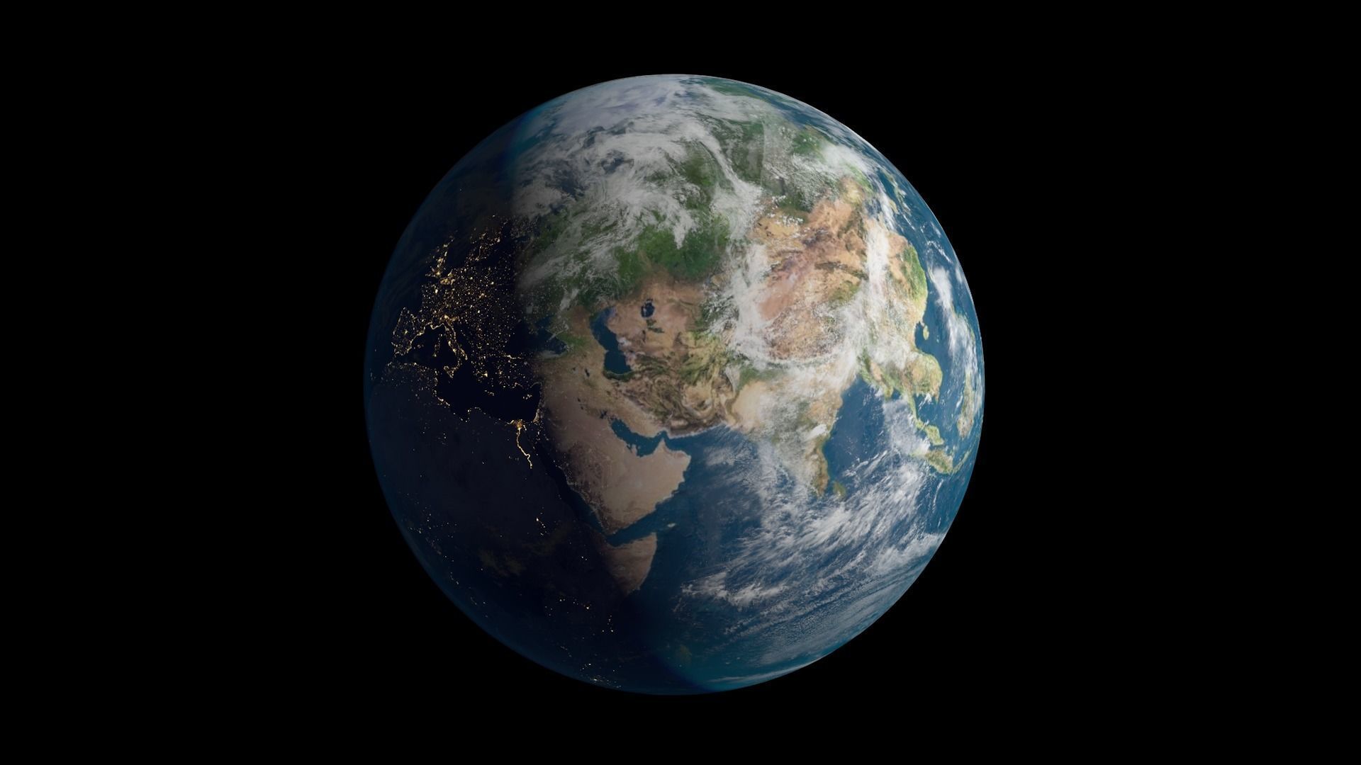 Realistic planet Earth Low-poly 3D model_2