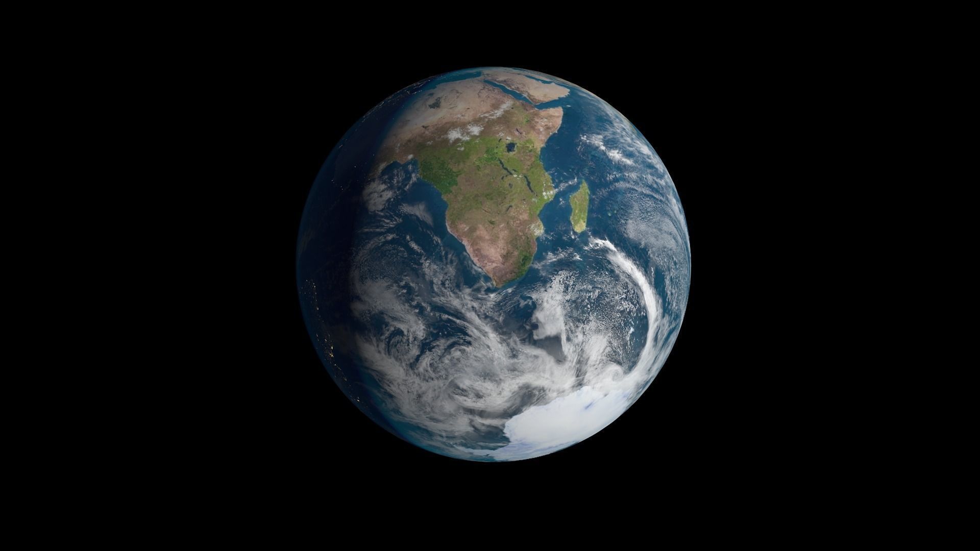 Realistic planet Earth Low-poly 3D model_6