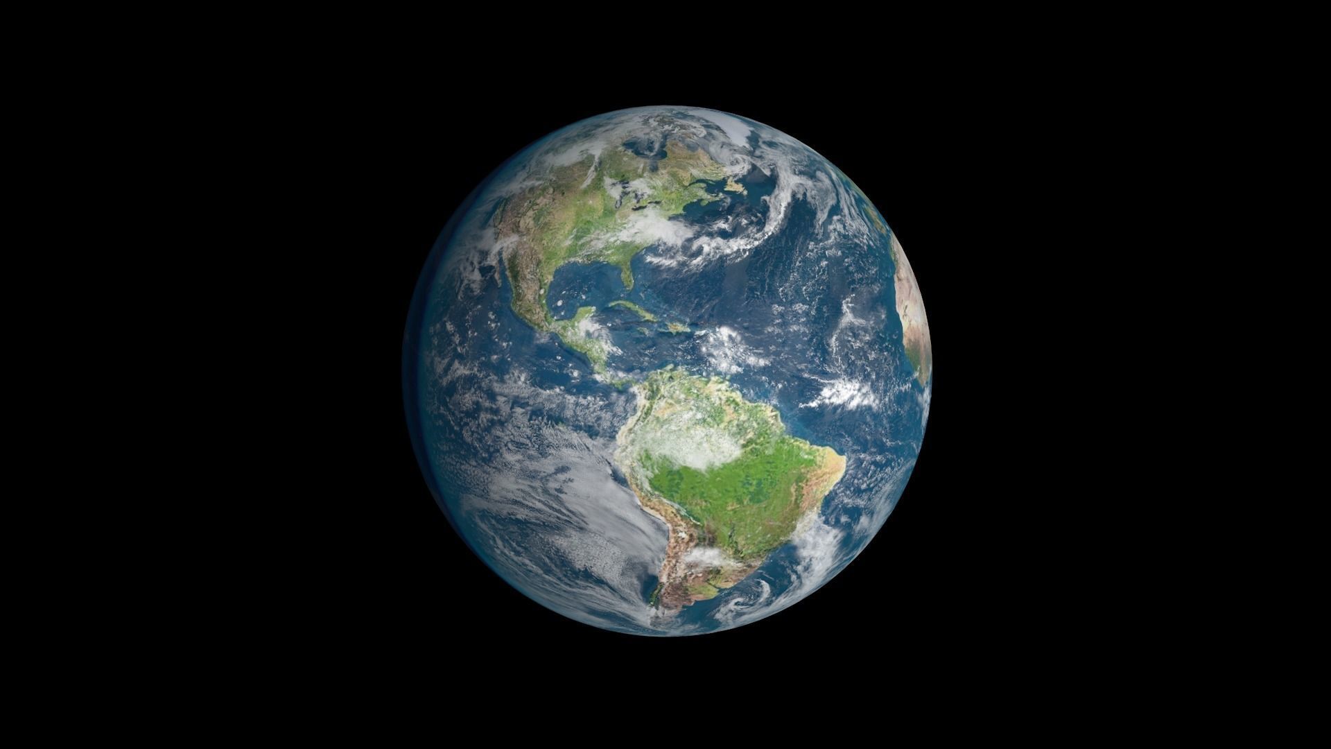 Realistic planet Earth Low-poly 3D model_4