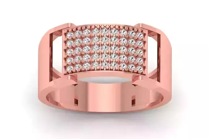 Solitaire Wedding Engagement Men Ring 3dm STL OBJ FBX details