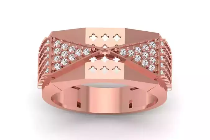 Solitaire Wedding Engagement Men Ring 3dm STL OBJ FBX details