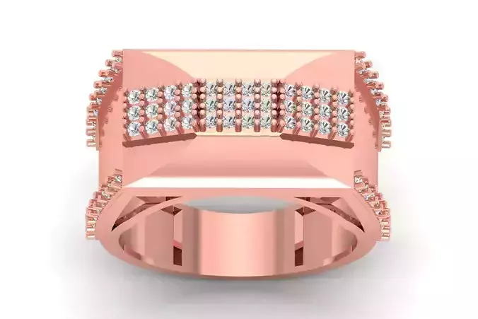 Solitaire Wedding Engagement Men Ring 3dm STL OBJ FBX details