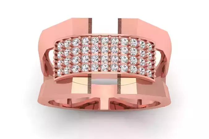 Solitaire Wedding Engagement Men Ring 3dm STL OBJ FBX details