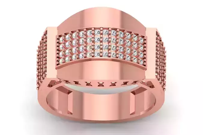 Solitaire Wedding Engagement Men Ring 3dm STL OBJ FBX details