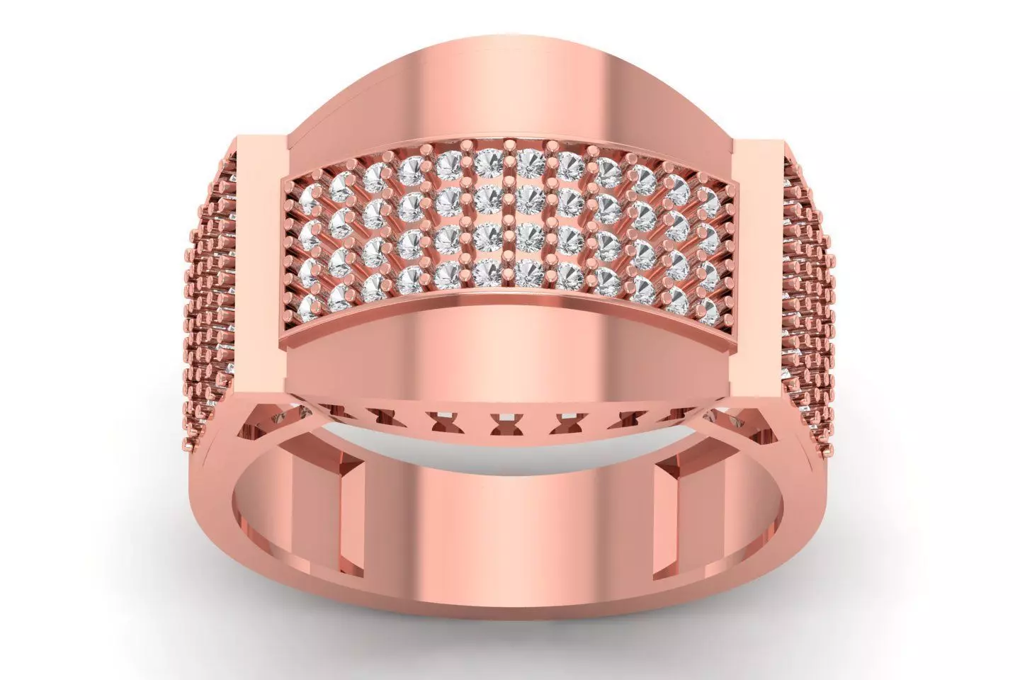 Solitaire Wedding Engagement Men Ring 3dm STL OBJ FBX details 3D print model_0