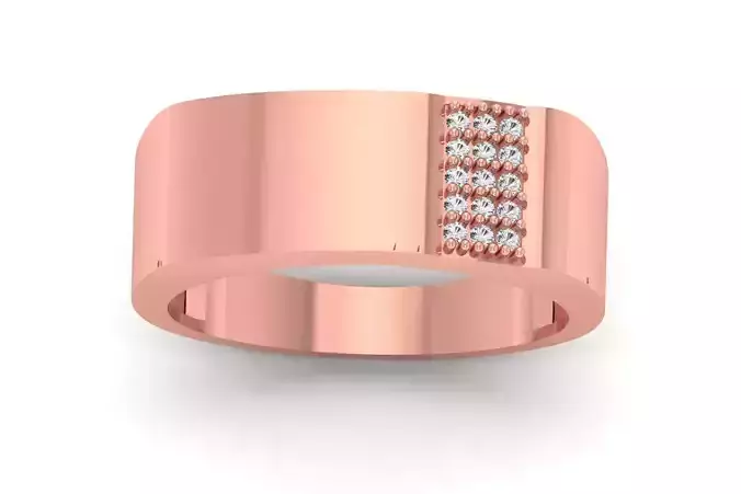 Solitaire Wedding Engagement Men Ring 3dm STL OBJ FBX details