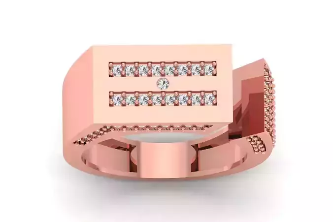 Solitaire Wedding Engagement Men Ring 3dm STL OBJ FBX details