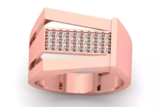 Solitaire Wedding Engagement Men Ring 3dm STL OBJ FBX details