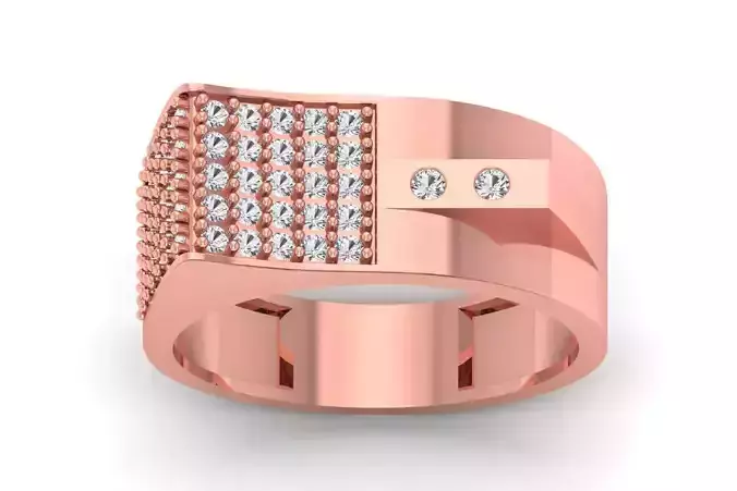 Solitaire Wedding Engagement Men Ring 3dm STL OBJ FBX details