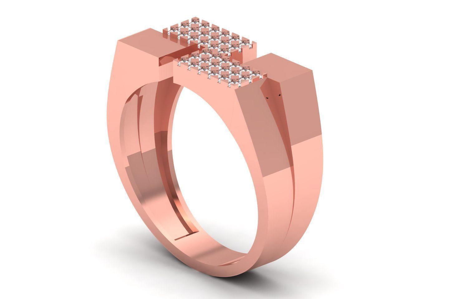 Solitaire Wedding Engagement Men Ring 3dm STL OBJ FBX details 3D print model_1