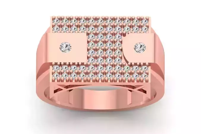 Solitaire Wedding Engagement Men Ring 3dm STL OBJ FBX details