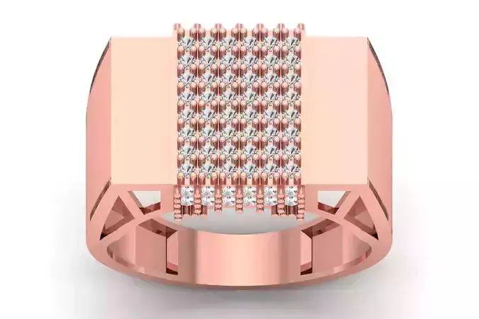 Solitaire Wedding Engagement Men Ring 3dm STL OBJ FBX details