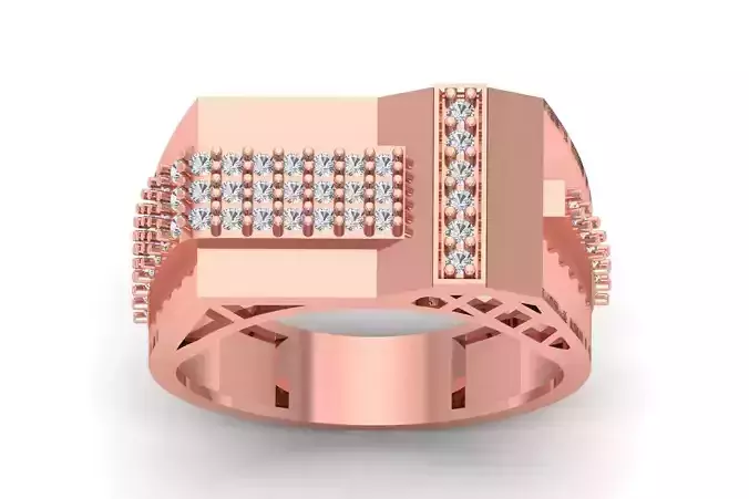 Solitaire Wedding Engagement Men Ring 3dm STL OBJ FBX details