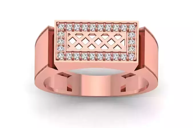 Solitaire Wedding Engagement Men Ring 3dm STL OBJ FBX details