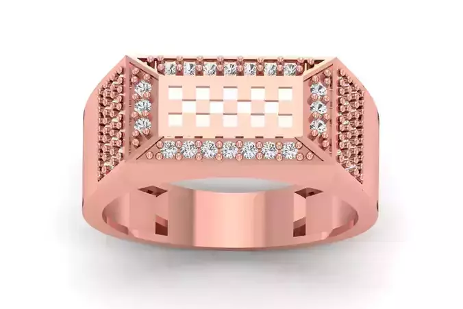 Solitaire Wedding Engagement Men Ring 3dm STL OBJ FBX details