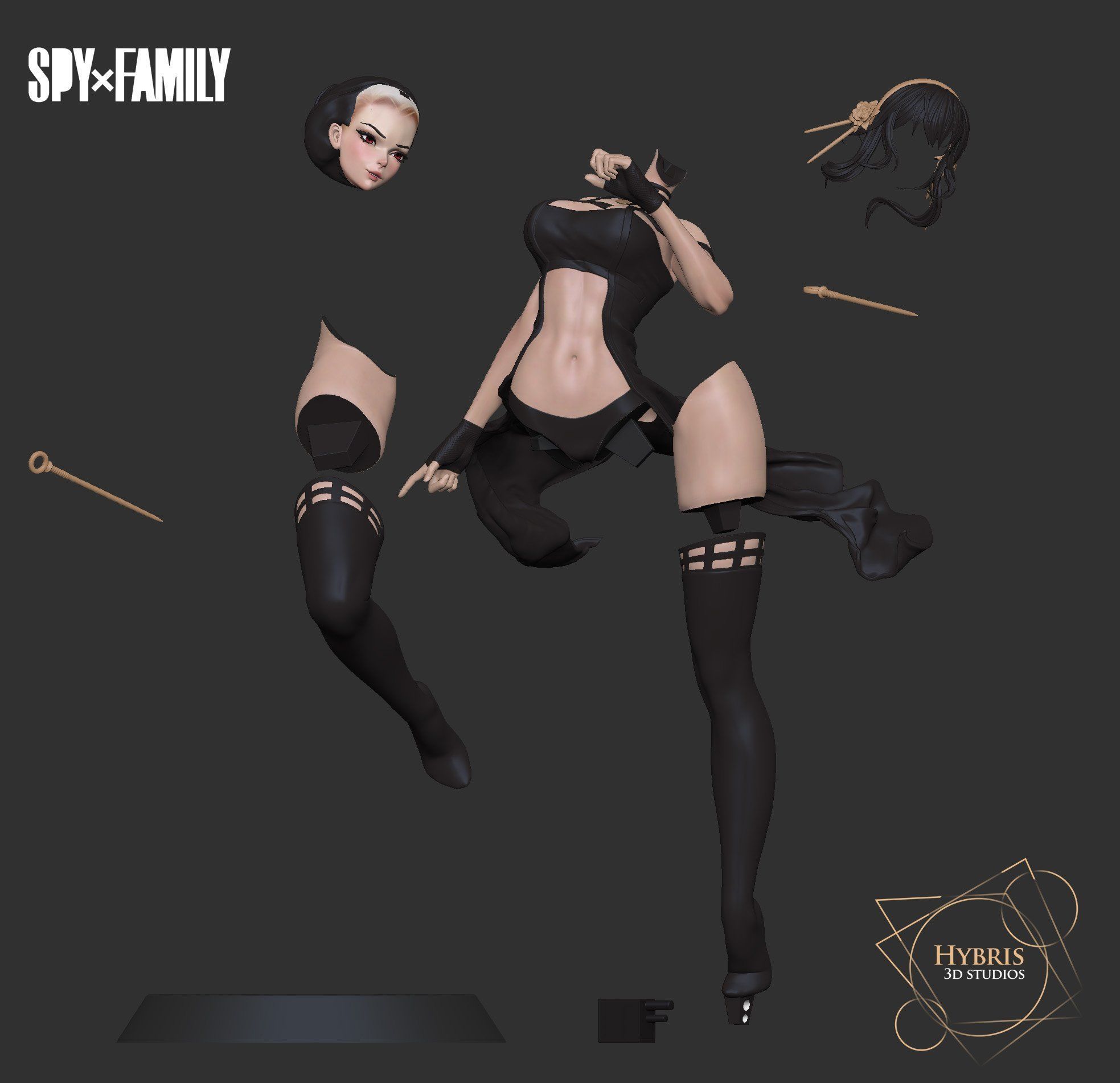 Yor Briar Solo dress 3D print model_1