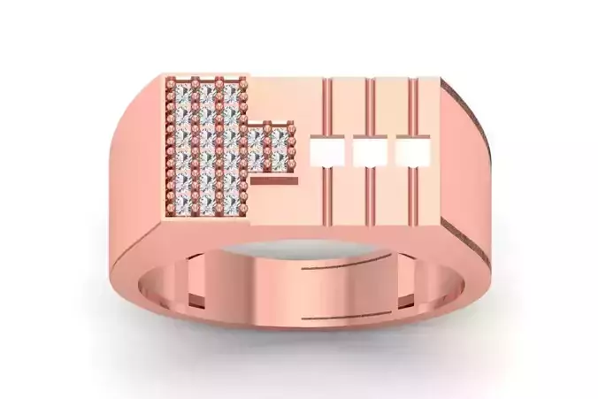 Solitaire Wedding Engagement Men Ring 3dm STL OBJ FBX details