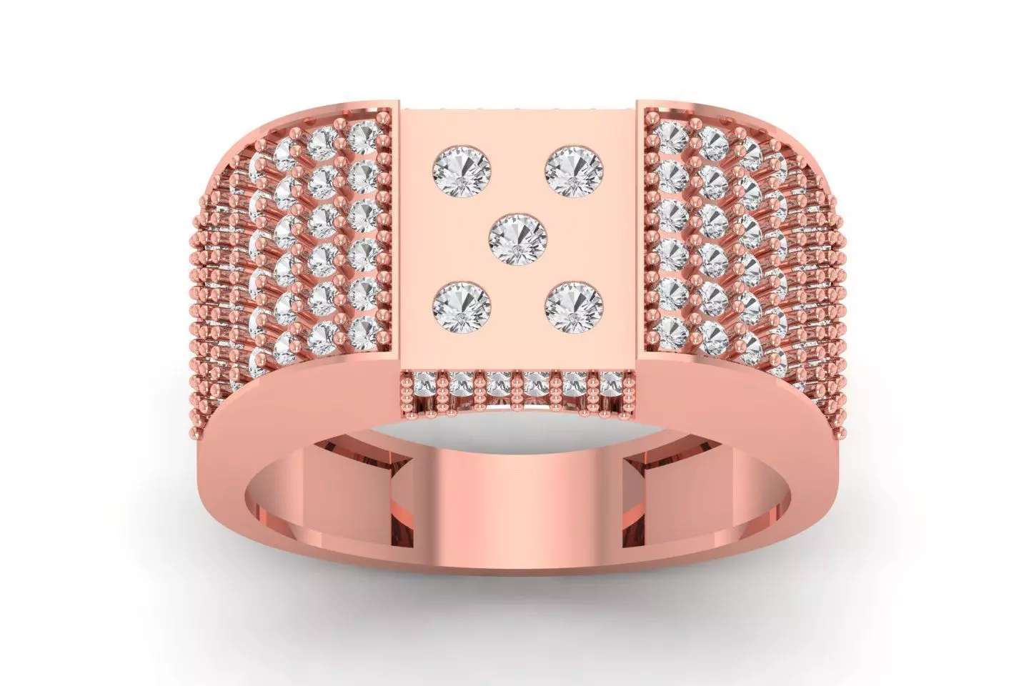 Solitaire Wedding Engagement Men Ring 3dm STL OBJ FBX details 3D print model_0