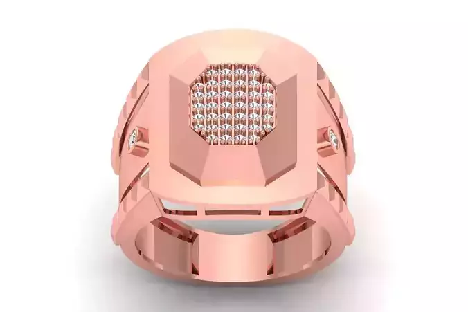 Solitaire Wedding Engagement Men Ring 3dm STL OBJ FBX details 3D print model