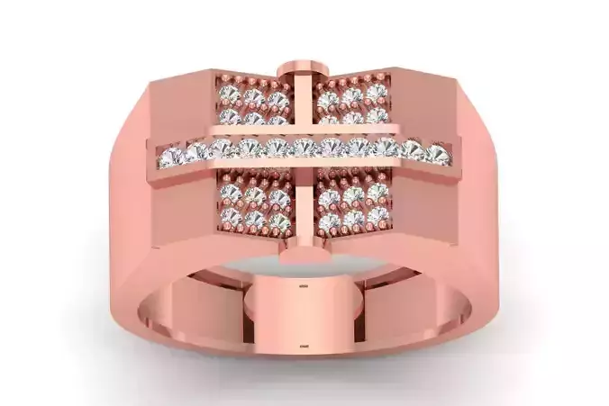 Solitaire Wedding Engagement Men Ring 3dm STL OBJ FBX details 3D print model