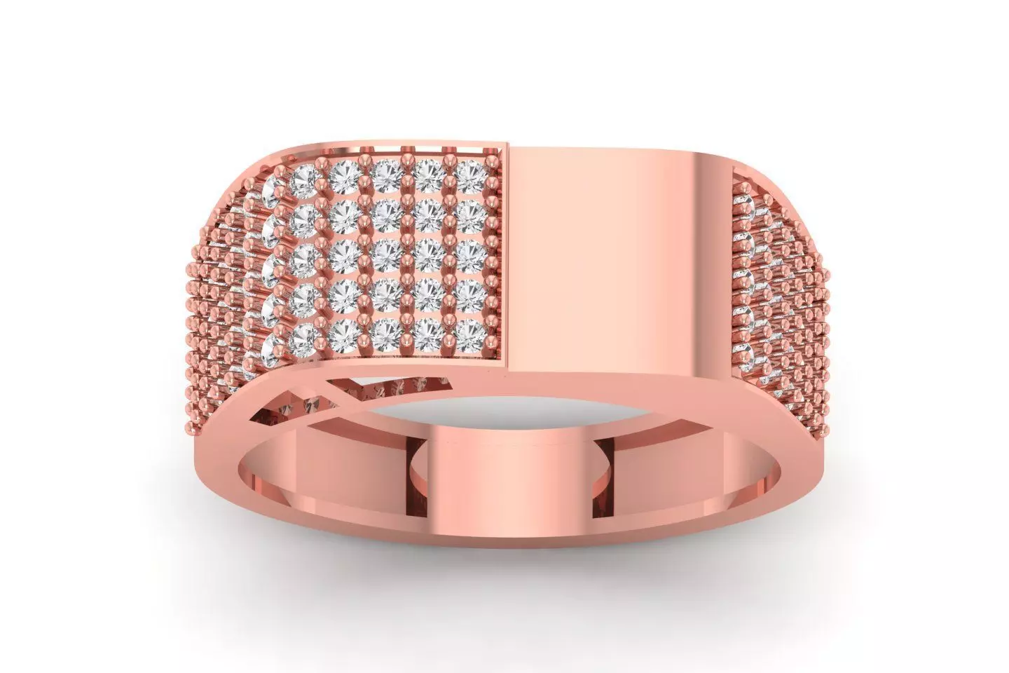 Solitaire Wedding Engagement Men Ring 3dm STL OBJ FBX details 3D print model_0