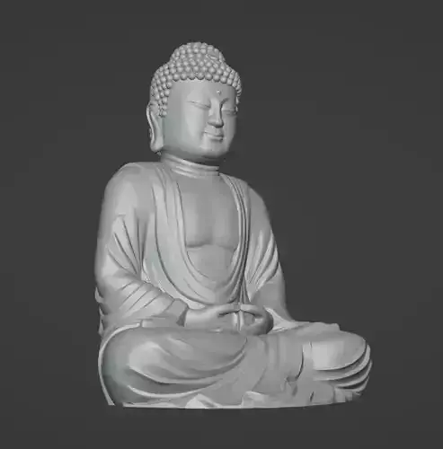 The Buddha model statue 3D model