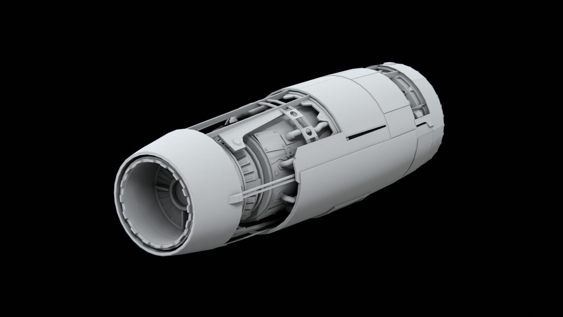 Sci-Fi KitBash Engine Pack II - Star Wars 3D model_3