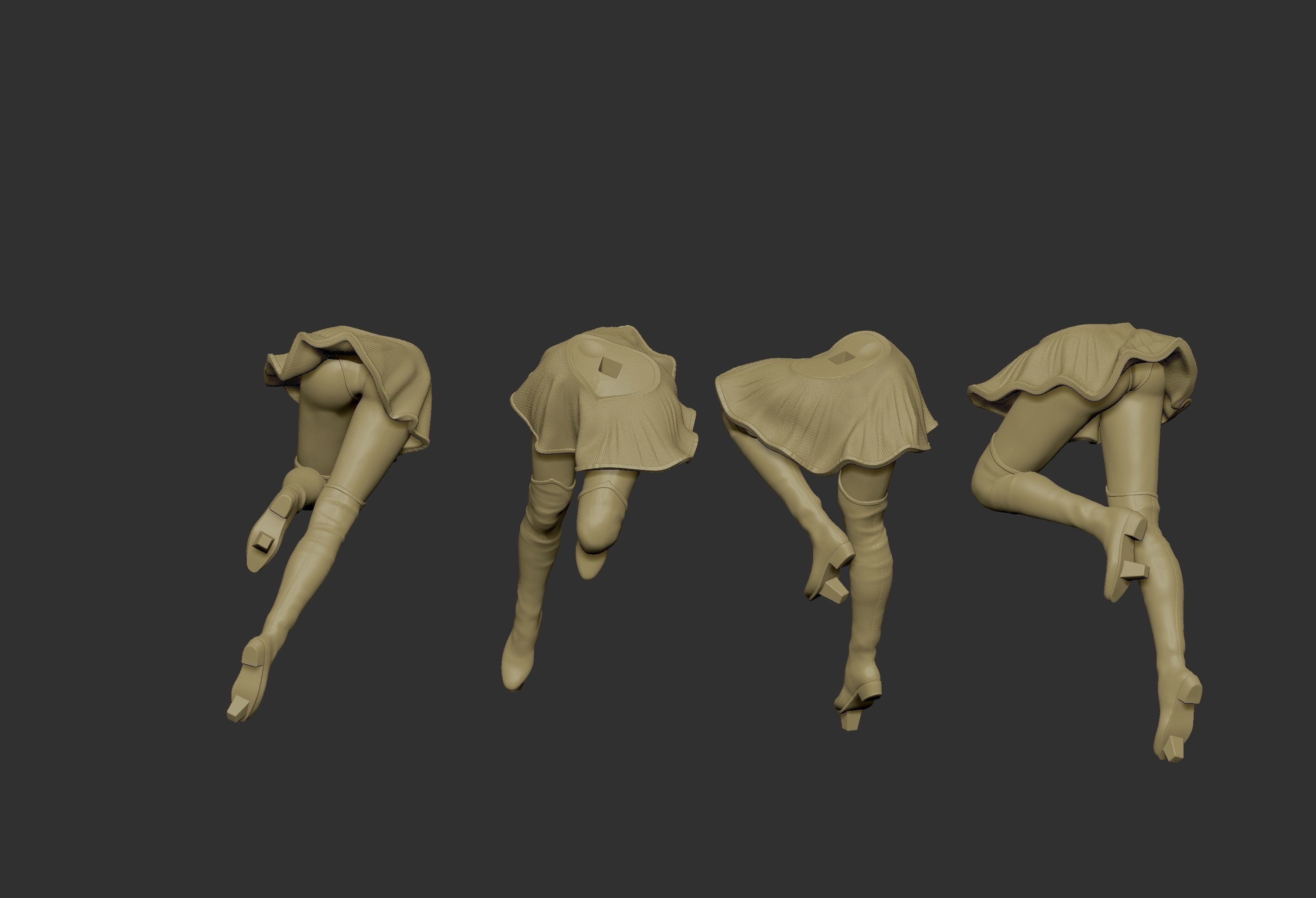 SUPERGIRL woman in poses 3D print model_15