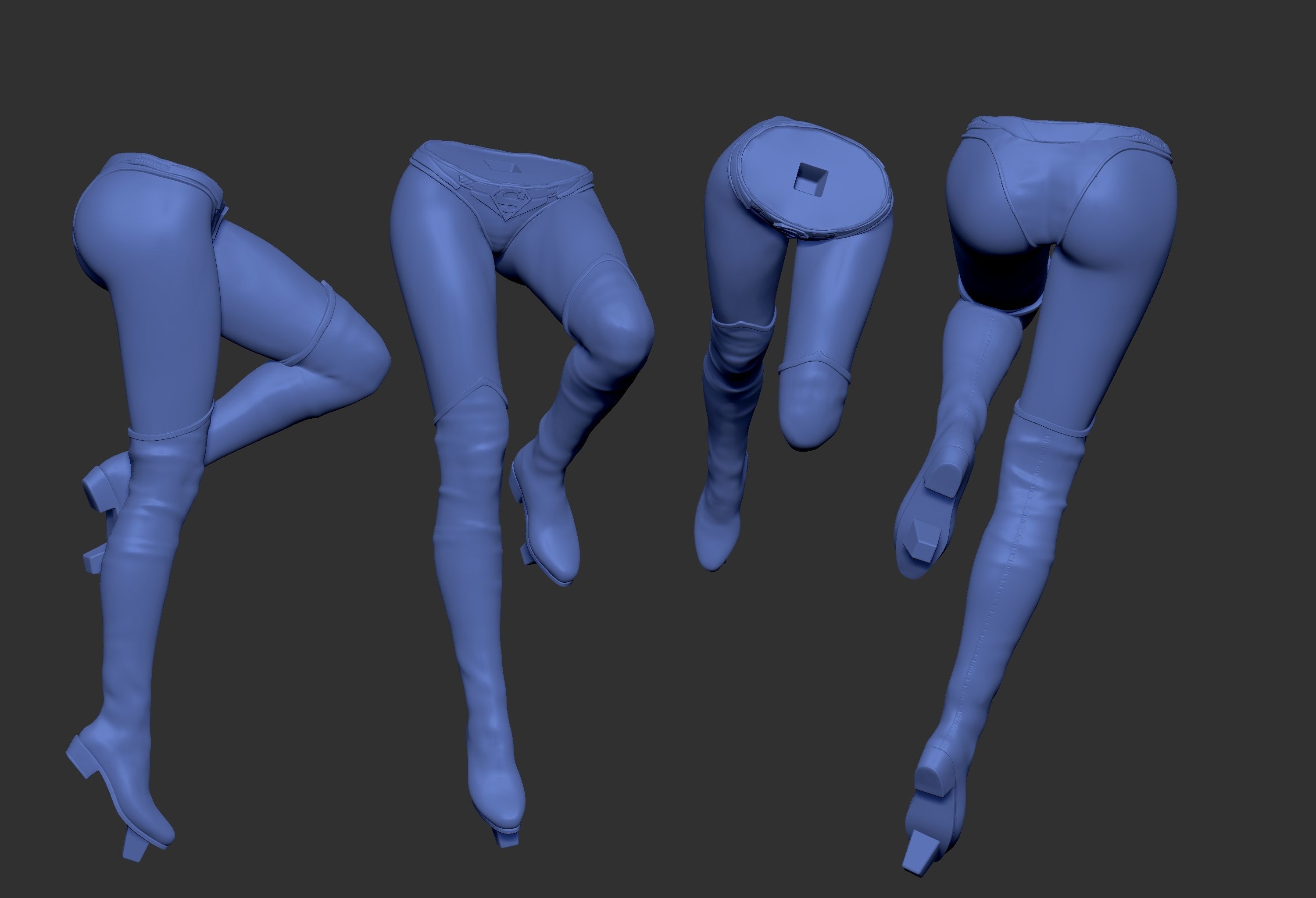 SUPERGIRL woman in poses 3D print model_10