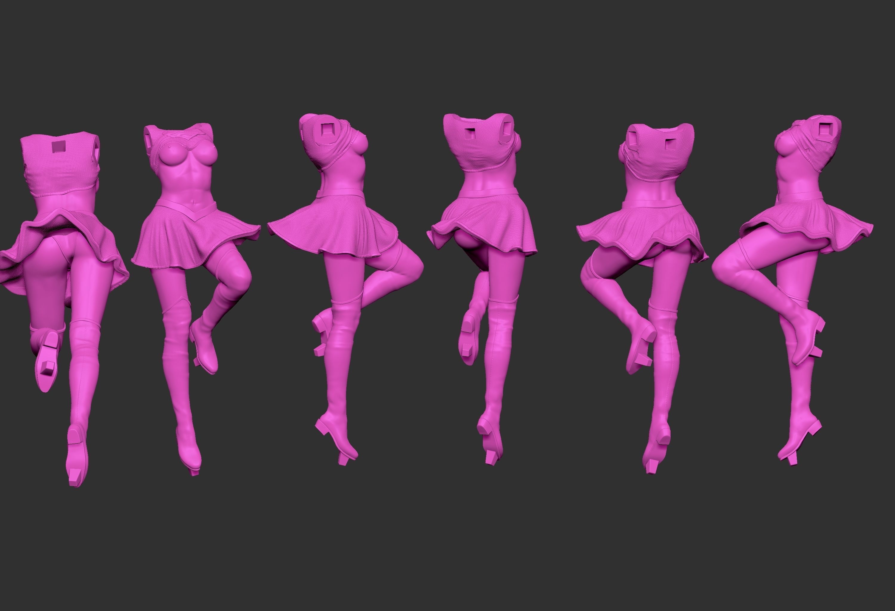 SUPERGIRL woman in poses 3D print model_20
