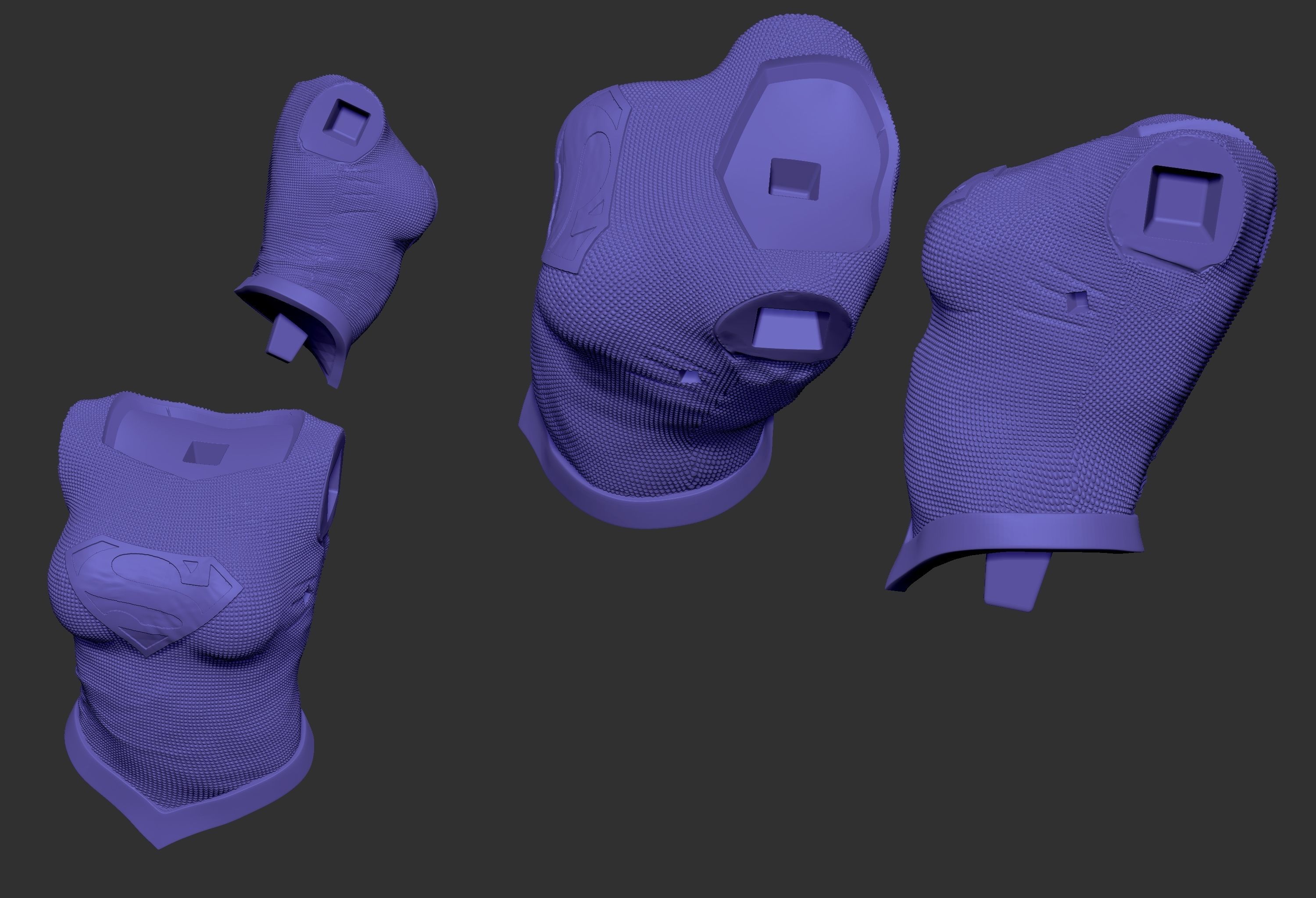 SUPERGIRL woman in poses 3D print model_4