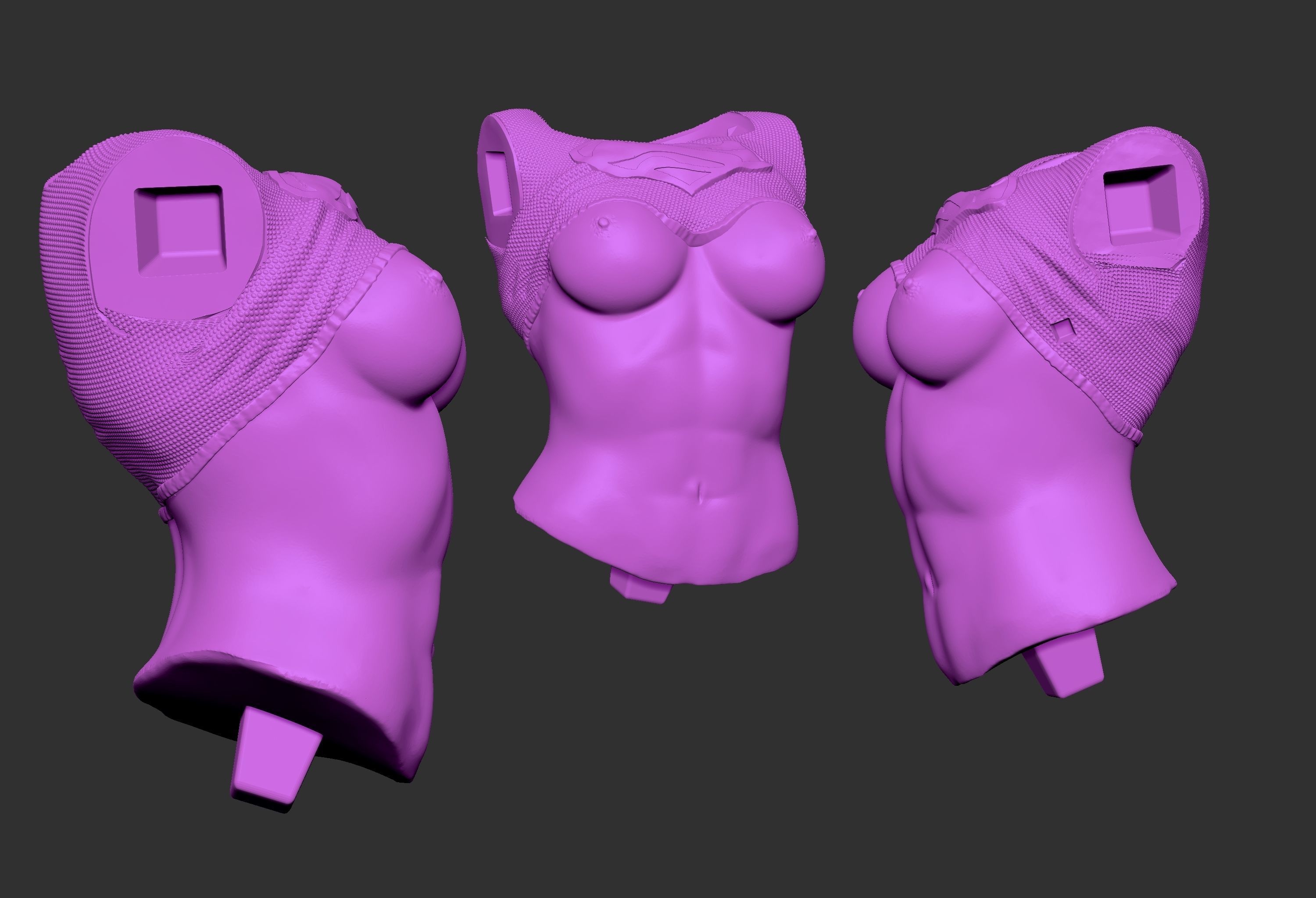 SUPERGIRL woman in poses 3D print model_23