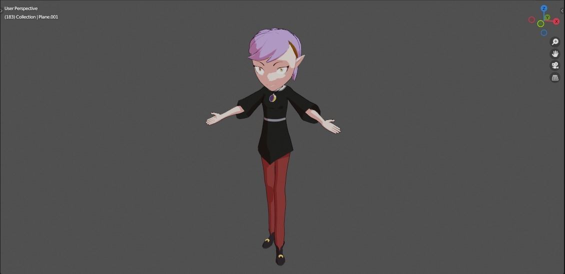 Amity Blight Cell Shaded Free low-poly 3D model_3