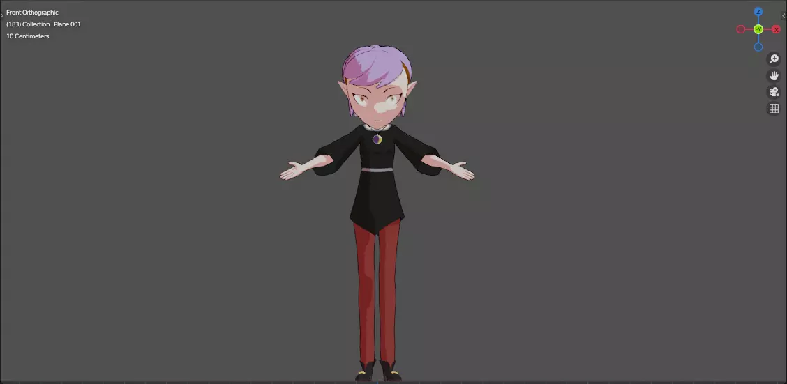 Amity Blight Cell Shaded Free low-poly 3D model_0