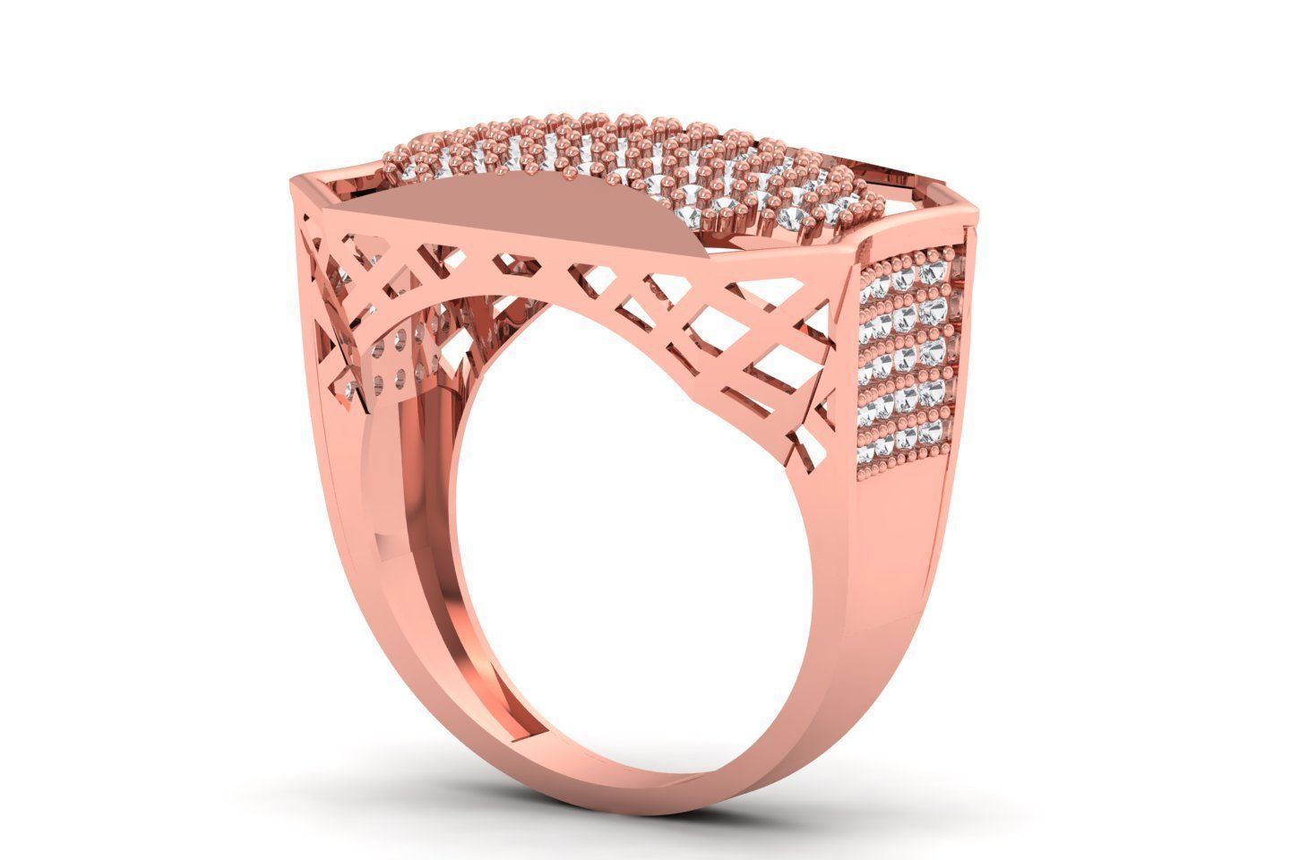 Solitaire Wedding Engagement Men Ring 3dm STL OBJ FBX details 3D print model_2