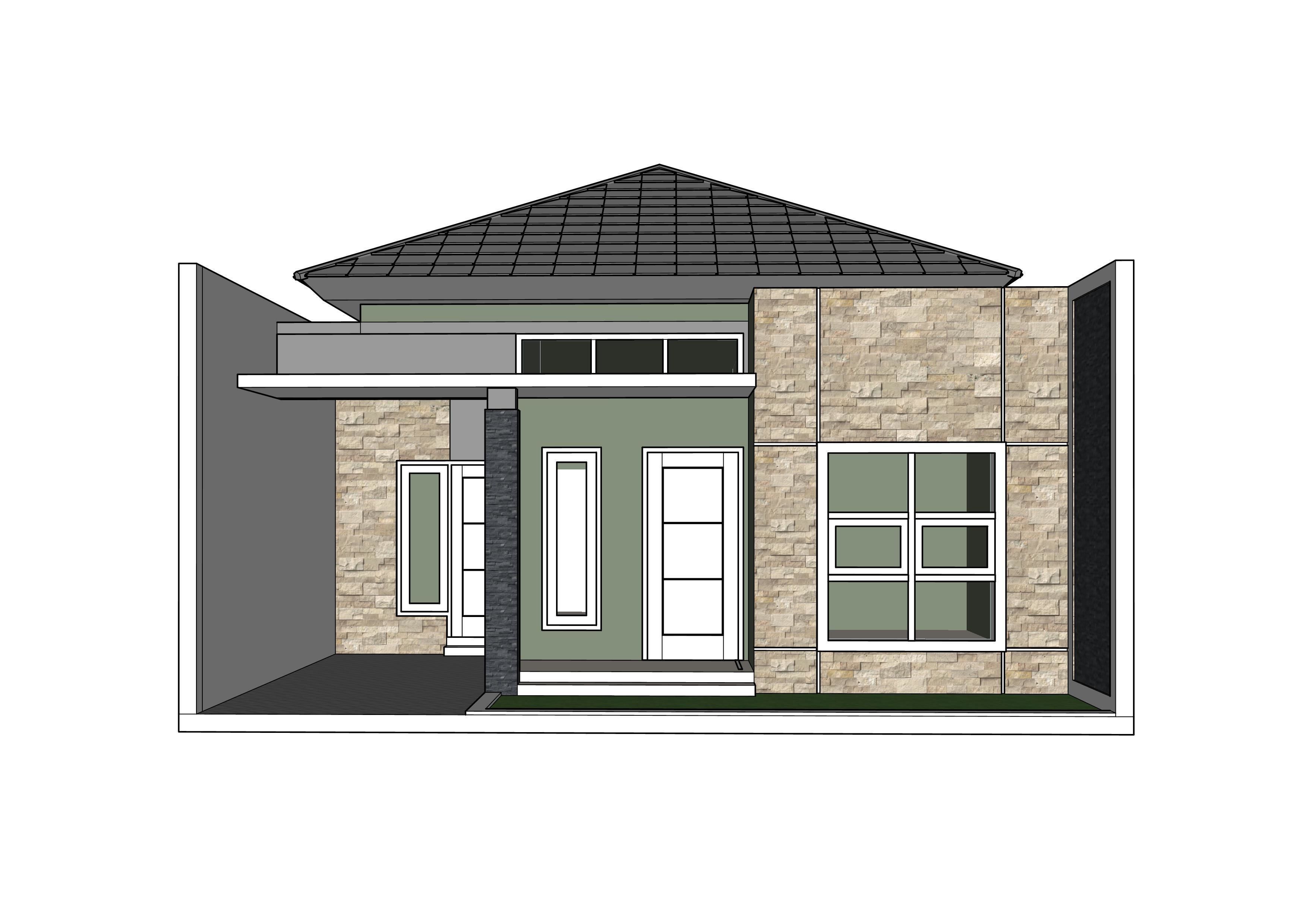 Minimalist House 3D model_11