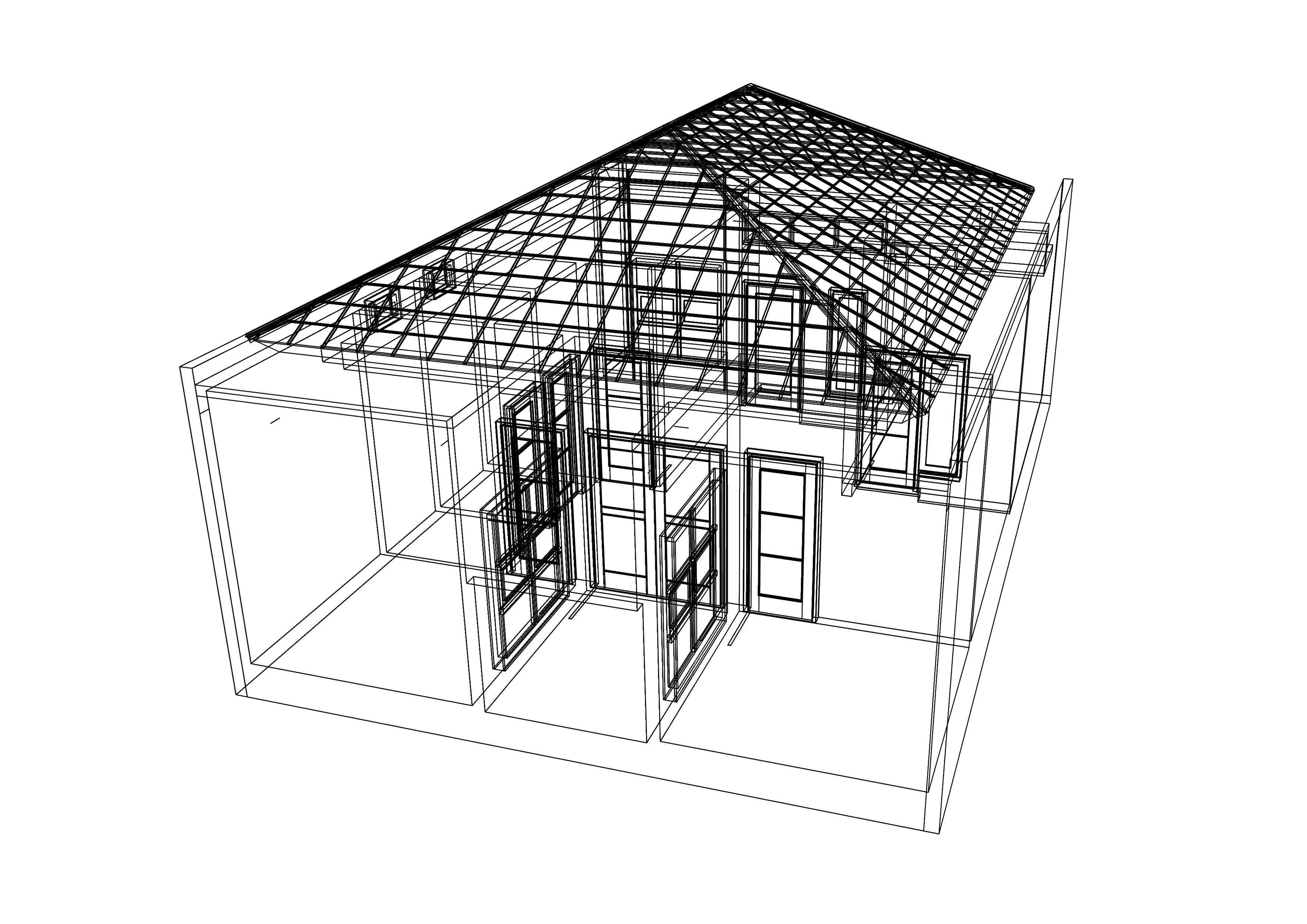 Minimalist House 3D model_6
