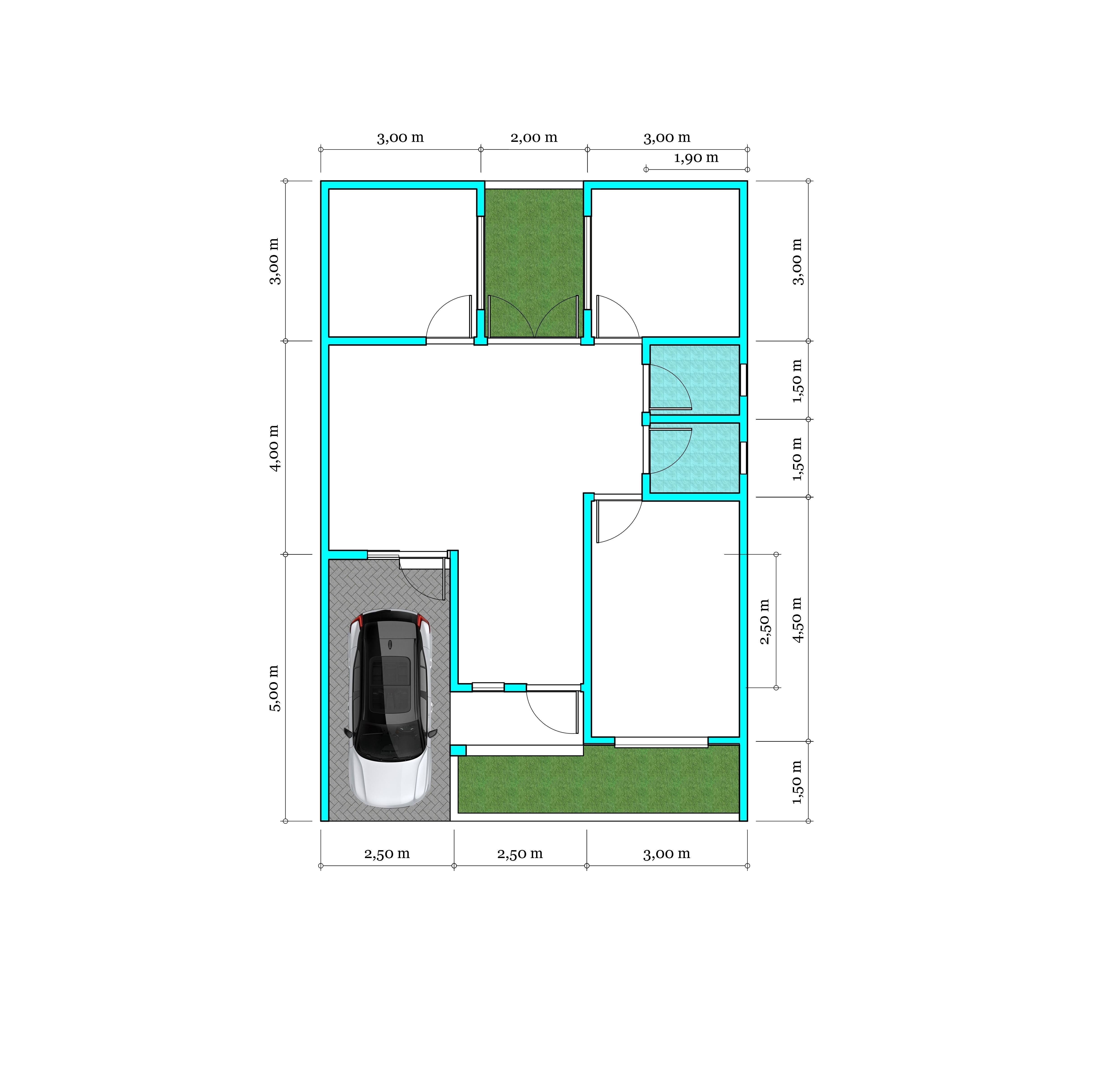 Minimalist House 3D model_2