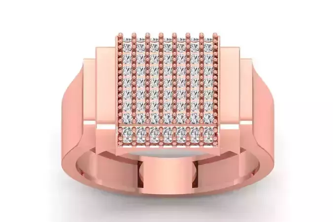 Solitaire Wedding Engagement Men Ring 3dm STL OBJ FBX details 3D print model